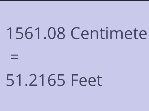 1561.08 CM TO FEET