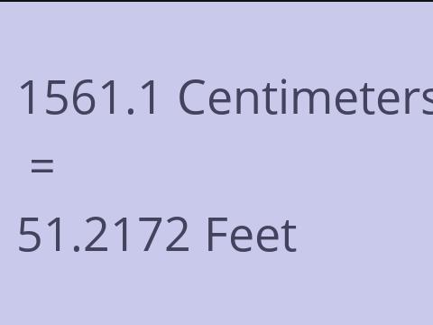 1561.1 CM TO FEET