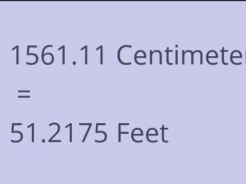 1561.11 CM TO FEET