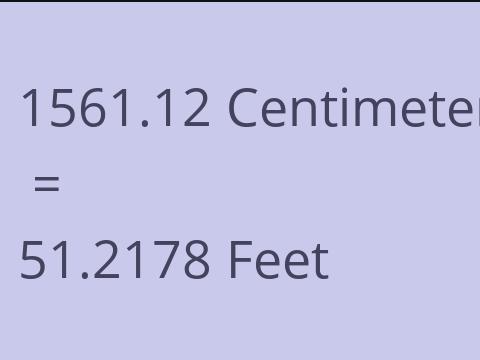 1561.12 CM TO FEET