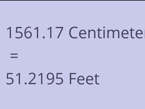 1561.17 CM TO FEET