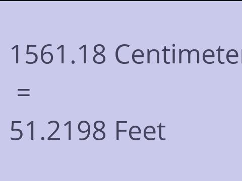 1561.18 CM TO FEET