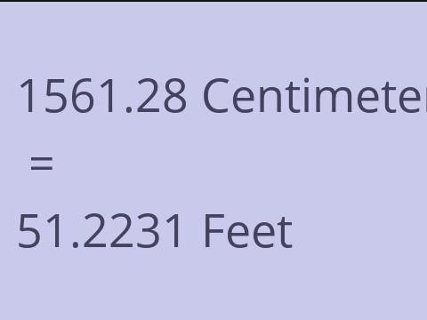 1561.28 CM TO FEET