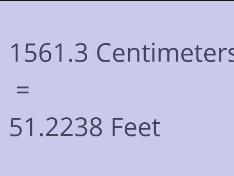 1561.3 CM TO FEET