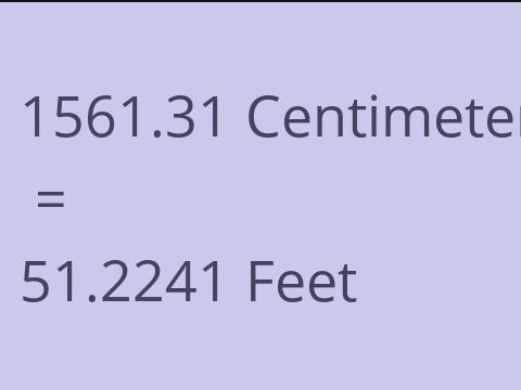 1561.31 CM TO FEET