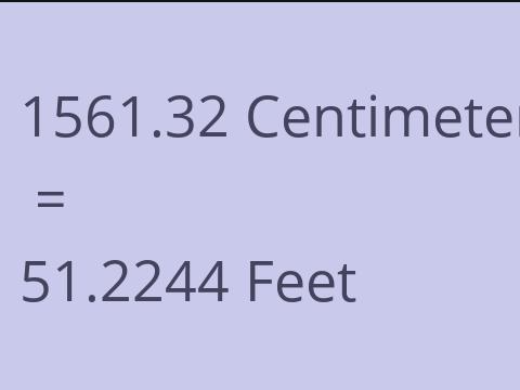 1561.32 CM TO FEET