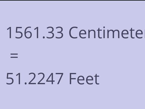 1561.33 CM TO FEET