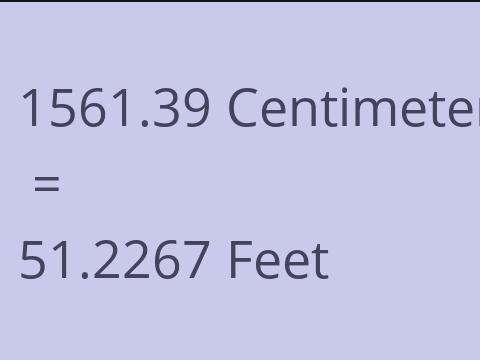 1561.39 CM TO FEET