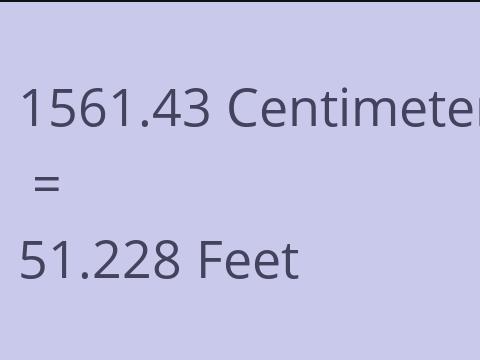 1561.43 CM TO FEET