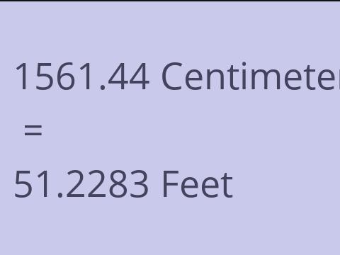 1561.44 CM TO FEET