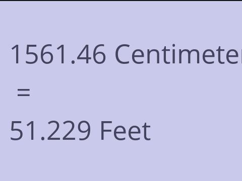 1561.46 CM TO FEET