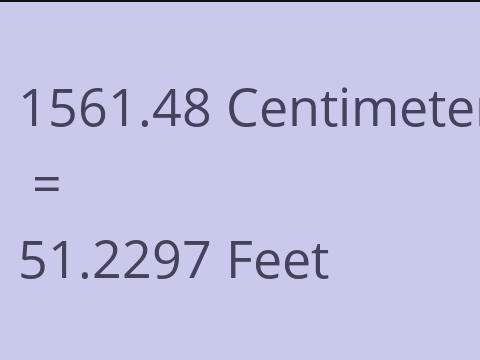 1561.48 CM TO FEET