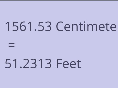 1561.53 CM TO FEET