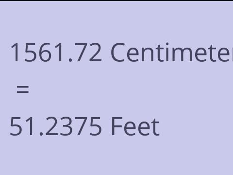 1561.72 CM TO FEET