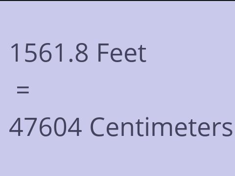 1561.8 FEET TO CM