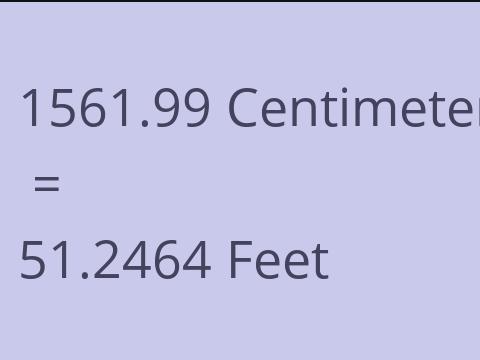 1561.99 CM TO FEET