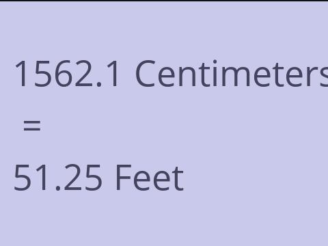 1562.1 CM TO FEET