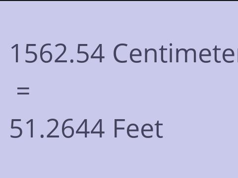 1562.54 CM TO FEET