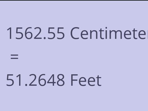 1562.55 CM TO FEET