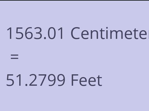 1563.01 CM TO FEET