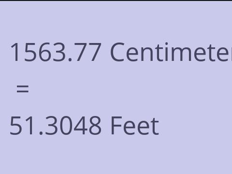 1563.77 CM TO FEET