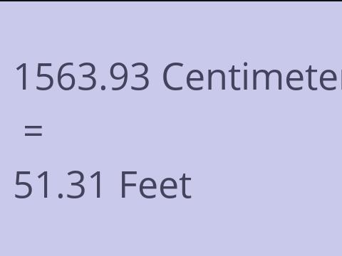 1563.93 CM TO FEET