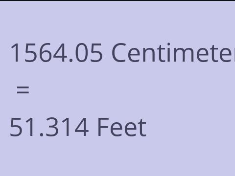 1564.05 CM TO FEET