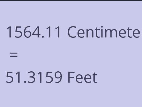 1564.11 CM TO FEET