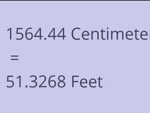 1564.44 CM TO FEET