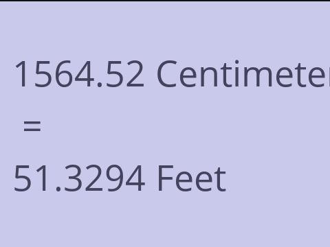 1564.52 CM TO FEET