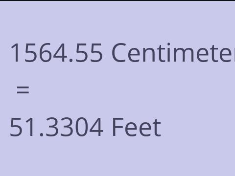 1564.55 CM TO FEET