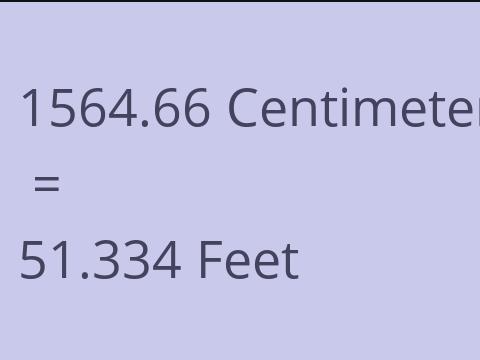 1564.66 CM TO FEET