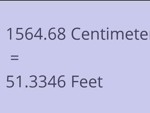 1564.68 CM TO FEET