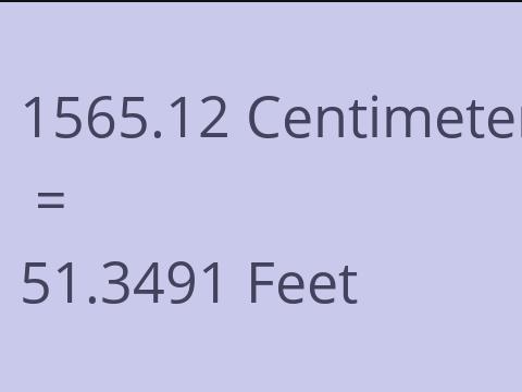 1565.12 CM TO FEET