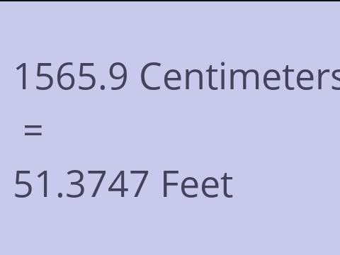 1565.9 CM TO FEET