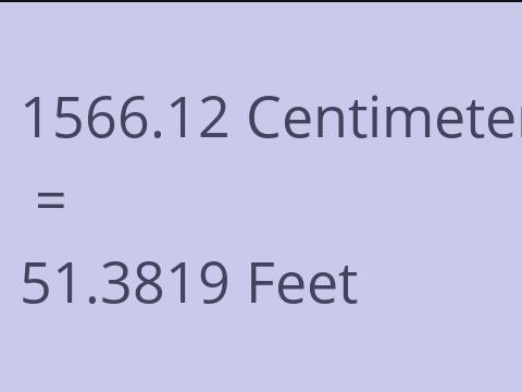 1566.12 CM TO FEET