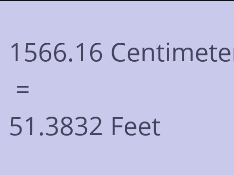 1566.16 CM TO FEET