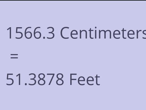 1566.3 CM TO FEET