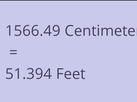 1566.49 CM TO FEET