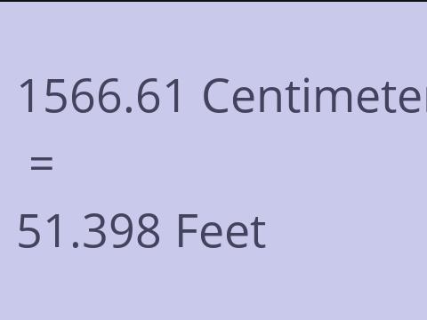 1566.61 CM TO FEET