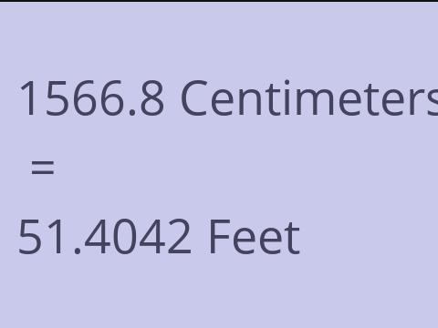 1566.8 CM TO FEET