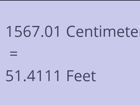 1567.01 CM TO FEET