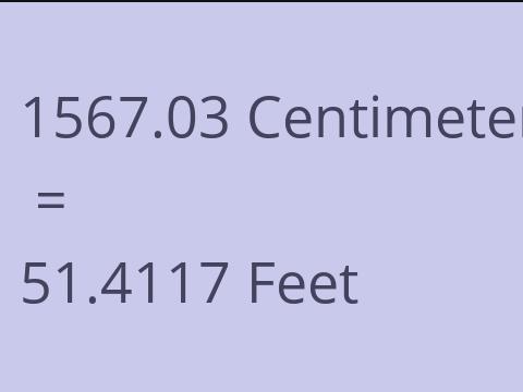 1567.03 CM TO FEET