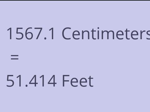 1567.1 CM TO FEET