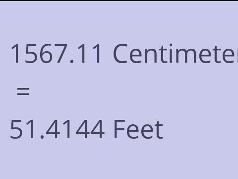 1567.11 CM TO FEET