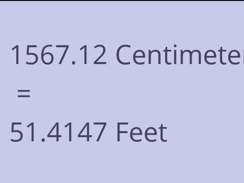 1567.12 CM TO FEET