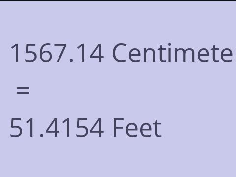 1567.14 CM TO FEET