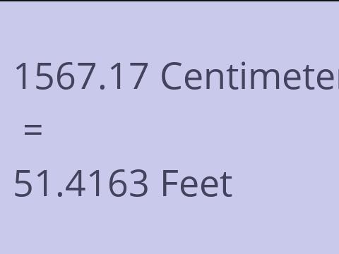 1567.17 CM TO FEET