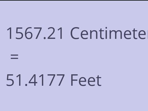 1567.21 CM TO FEET