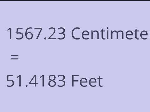 1567.23 CM TO FEET